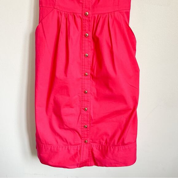 Shoshanna Sleeveless Button Up Mini Dress Pink Size 4 - Picture 4 of 9